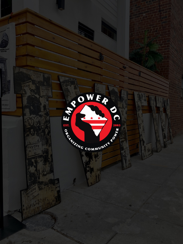 Empower DC logo over art work