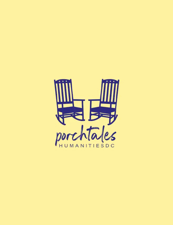 Porchtales huamnities dc, two rocking chairs and a logo